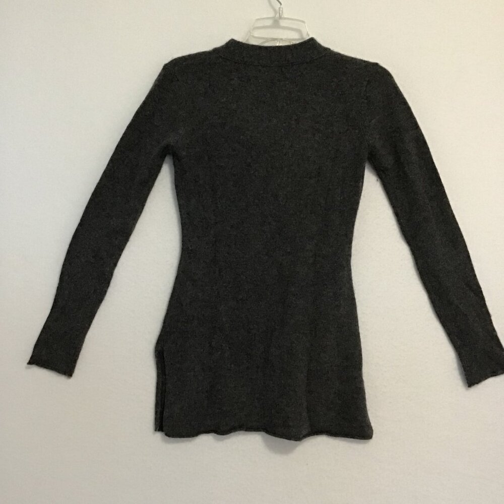 Viridis Luxe Cashmere Blend V-Neck Sweater with Neck Tie Size M - Picture 10 of 12